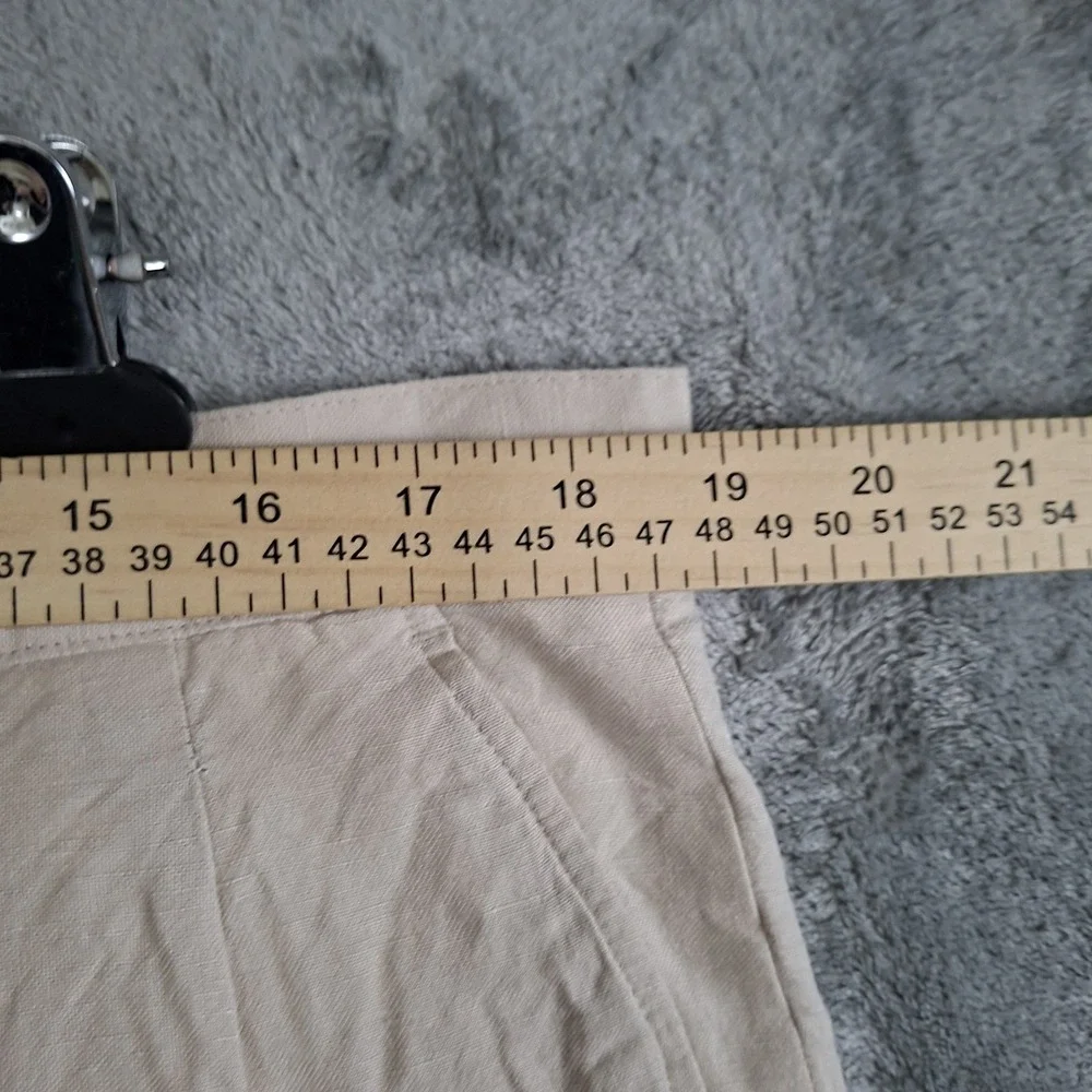 Vintage Oleg Cassini Men's Linen Pants 38x29‎ Full Cut Pleated Cuffed Beachy